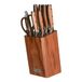 Rockingham Forge Ashwood 8-Delige Houten Messenblokset met Slijper en Schaar