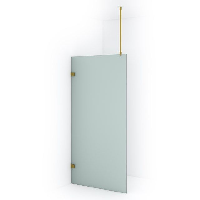 Maxaro Inloopdouche Diamond 100cm Helder Mat Veiligheidsglas Goud