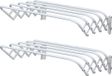 MSV Étagère à linge extensible/étendoir - 2x - 5m de fil à linge - Suspendu au mur - blanc - 100 cm