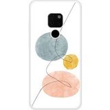 One line Beschermende siliconen case compatibel met Mate 20 blauw