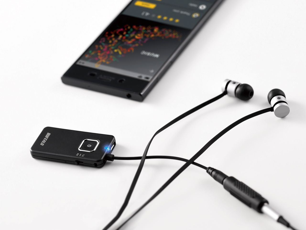 Buffalo BSHSBTR500BK Draadloze audiozender Zwart