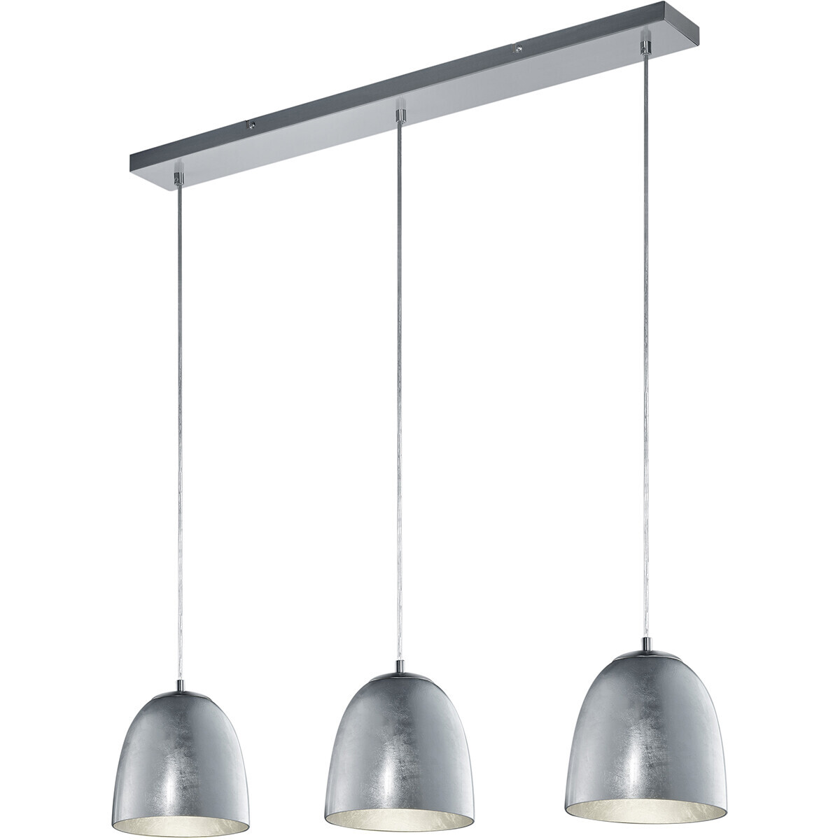 BES LED LED Hanglamp - Hangverlichting - Trion Onutia - E14 Fitting - 3-lichts - Rechthoek - Mat Zilver - Aluminium