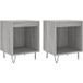 Sonoma Gris 40x35x50 cm Bois Ingénierie Tables de chevet 2 pcs Cabinet de chevet Table de nuit
