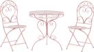 Beliani ALBINIA Bistroset pour 2 - Rose - Métal