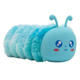 Idena 20215 - Etui Pluizige rups met ritssluiting, ca. 22 x 8 x 8 cm grote etui in blauw