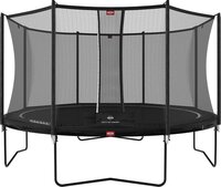 Berg Favorit trampoline Regular 380 cm zwart + Safety Net Comfort