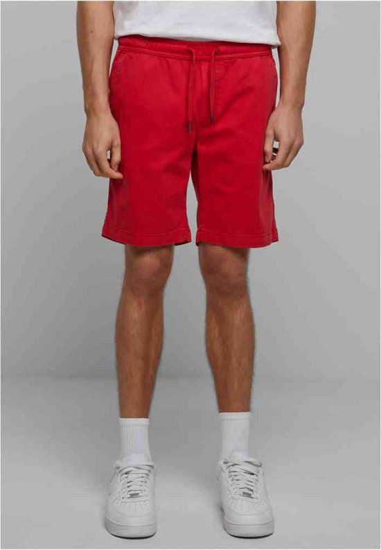 Urban Classics Stretch Twill Joggshorts - Rood - Heren - Maat M