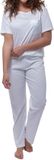 Mey Dames pyjama Malea Korte mouw Wit Effen 100% Katoen XXL