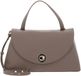 Coccinelle Leren Schoudertas Handtas Nikla Handbag Double Grainy Leather Warm Taupe / Rosette