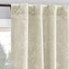 Sun Zero Ambridge 2-pack geborduurd botanisch blad geplooide look 100% verduisterende achterkant tab gordijn paneel paar, 50 "x 96", crème