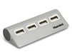 Hamlet XHUB4020AL interface hub USB 2.0 480 Mbit/s Aluminium