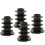 Wagner QuickClick® 15787000 Set van 4 kunststof meubelglijders, zwarte basis om in elkaar te steken, 4 sokkels, Smart kunststof, diameter 18/22 x 3/25 mm, helling 0°, Made in Germany