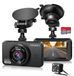 Dashcam auto avant et arrière - 1080p Full HD - Double objectif - 170 degrés - carte SD 32 Go