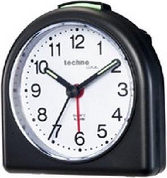 Technoline Geneva SD Wekker - Zwart - Analoog - Snooze Functie
