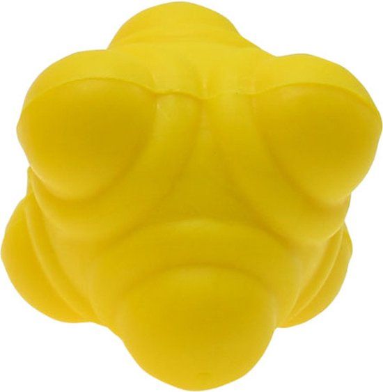 Precision reactiebal - rubber - 6.5 centimeter - geel