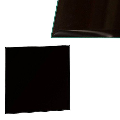Euro Tische Glasplaat voor kachel - 60 x 60 cm - Zwart