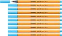 STABILO point 88 Fineliner - Neon Blauw - 0.4mm - Doos van 10