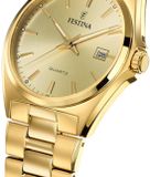 Festina Classic Horloge - Heren - Goud - 40 mm - Roestvrij Staal