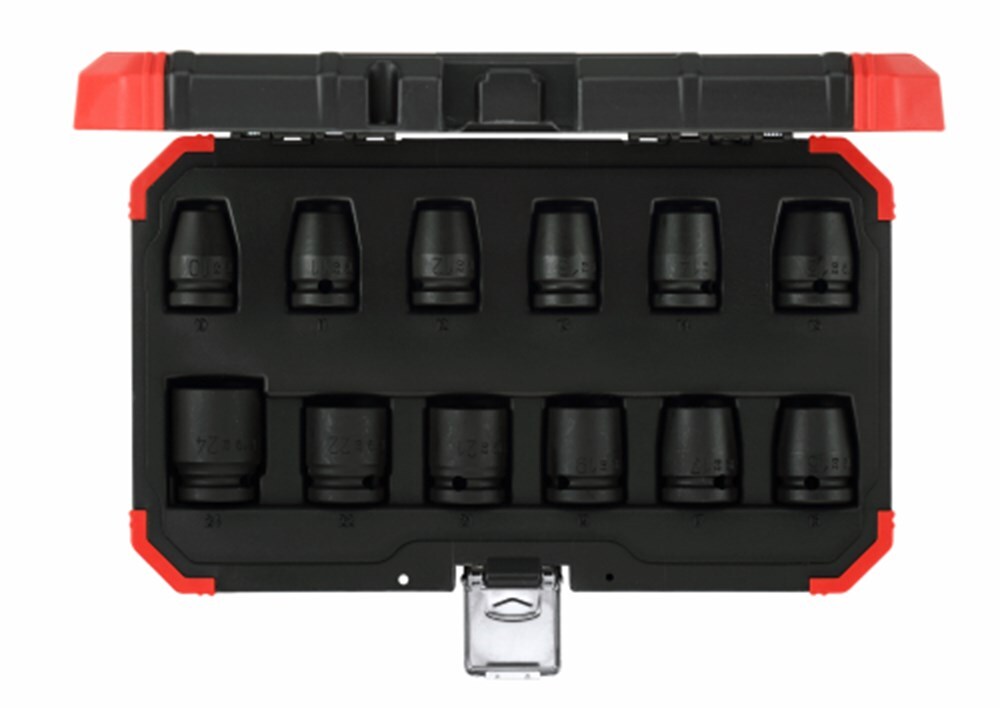 Gedore RED dopsleutelset voor schroevendraaiers, 1/2 inch, 12-delig, sleutelbreedte: 10-24 mm