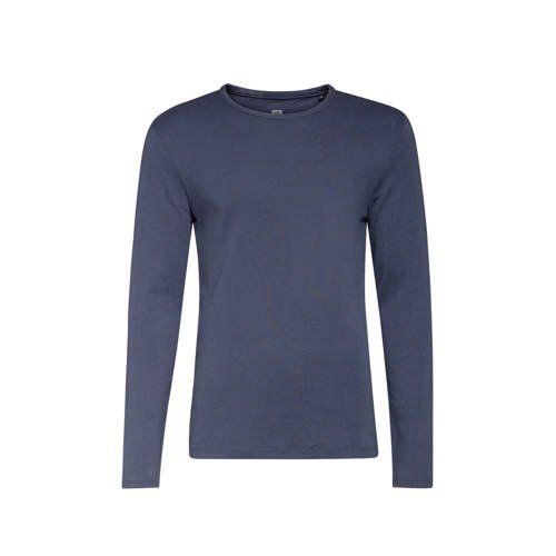 WE Fashion Fundamental T-shirt - blauw - Heren - Maat: 8719508097611