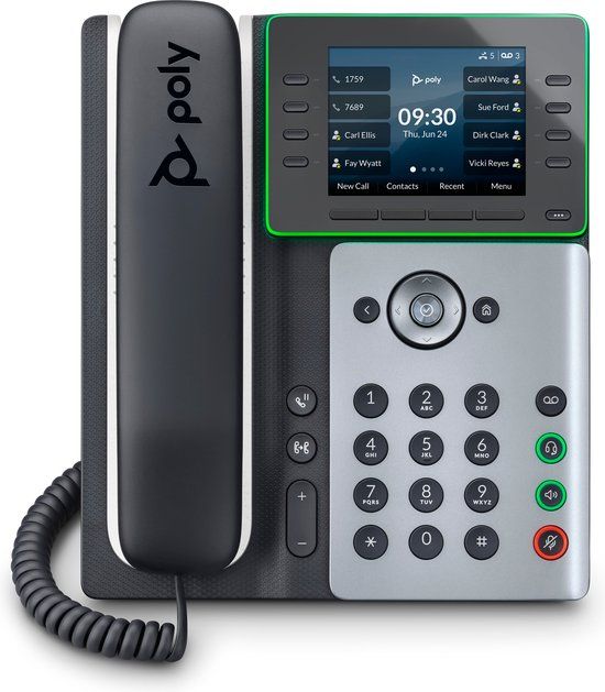 HP Poly Edge E300 IP-telefoon met PoE-ondersteuning