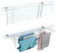 Italy Séchage balcon - 118 cm - Pliable - Aluminium et acier inoxydable