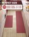 Famanu Tapis de cuisine, set de tapis de cuisine antidérapant lavable, 44 x 75 + 44 x 150 cm (Rouge)