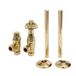 Windsor Radiatorkranen Thermostatisch Haaks Antieke Stijl met Radiatorbuizen - Gepolijst Messing