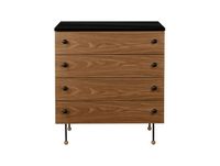 GUBI Commode 62 Dresser american walnut, 4 tiroirs