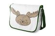 Bonamaison Digitaal bedrukte Messenger schooltas met kaki riem voor studenten, crossbody tas, koerierstas, schoudertas voor kinderen, meisjes, jongens, maat: 29x36 cm