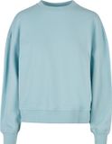 Build your Brand Ladies Oversized Crewneck Sweatshirt BY212 - Ocean Blue - L