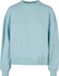 Build your Brand Ladies Oversized Crewneck Sweatshirt BY212 - Ocean Blue - L