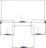 Beliani PALAWAN Kandelaar - Noir Métal - Industriel - 65cm