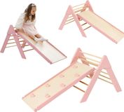Monkey-Gym Roze Houten Klimdriehoek voor Kinderen