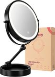 Fraay® Make Up Spiegel met LED Verlichting - 10x Vergroting - Zwart