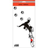 AutoTattoo Sticker Leopold Cat + Traces - 14x29cm
