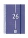 Finocam Spiraalkalender 2026, 1 dag per pagina, januari - december (12 maanden), jaarplanner 2026, met elastiek, omslag van polypropyleen, spiraalbinding, blauw, Catalaans