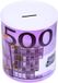 Concorde Spaarpot geld thema - 500 euro - paars - bankbiljetten - D13 x 15 cm