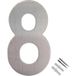 Gedotec House Number Stainless Steel, Height 100 mm, Screw-on, Number 8