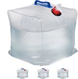 Relaxdays Opvouwbare jerrycan set van 4 - 20 liter - met kraan
