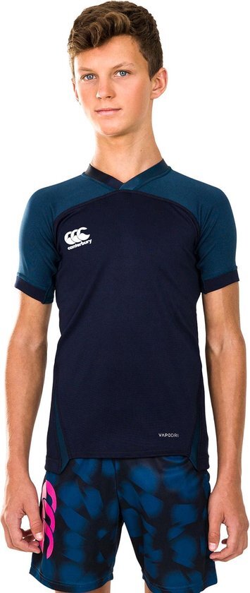 Canterbury Sportshirt - Maat 164  - Unisex - navy/donkerblauw/wit