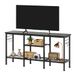 Garvee Modern bureau, compatibel met monitoren of tv's tot 139,7 cm (55 inch), plank voor soundbar, open opslag, kabelmanagement, eenvoudige montage, ideaal
