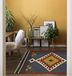 HAMID - Tapijt Kilim Lori met modern design - 100% wol - handgeweven tapijt - tapijt voor hal, woonkamer, slaapkamer, woonkamer, entree (D.1, 110 x 60 cm)