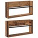 vidaXL Tijdschriftenrek - 2 stuks - Oudhout - 60 x 12 x 30 cm