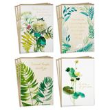 Hallmark Sympathie Kaarten Assortiment, Aquarel Groen (12 Verschillende Thinking of You Kaarten met Enveloppen)