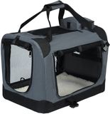 Merkloos / Sans marque Vihes Hond/Kat Draagtas - Grijs - Buiten - Tentdrager - 60x42x42cm - Polyester - Medium Size - Met Rits - Wasbaar - 12KG