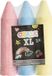 Creative Artist Stoepkrijt - 3x stuks - XL Krijt - Roze/Blauw/Geel - L19 cm