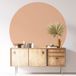 Autocollant Mural Rond - Couleur Tendance - Diamètre 90 cm - Adhésif + Protection Mate