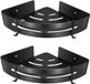 Merkloos Doucherek voor badkamer 2-pack, douche-organizer van roestvrij staal 304 met haken, zonder boren (hoekrek, matzwart)