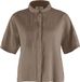 Fjällräven Abisko Lite SS W Dames T-shirt Geel Katoen M